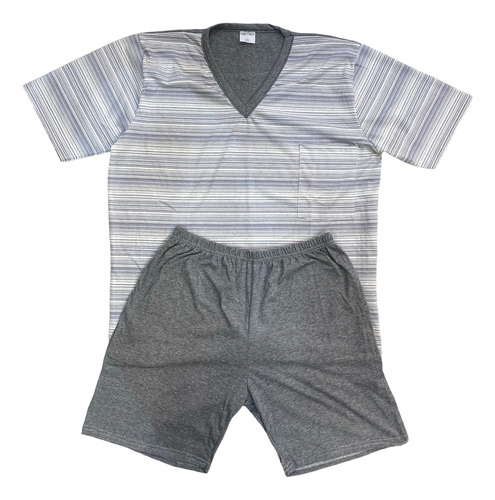 Pijama De Hombre Verano Algodon Escote V Talle 54, 56, 58 60