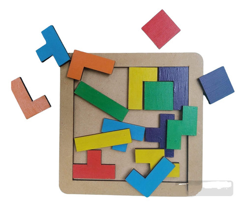 Rompecabezas Tetris De Madera 15x15
