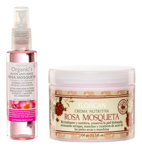 Rosa Mosqueta Aceite Antiedad + Crema Nutritiva Florigan®