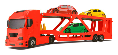 Caminhão Cegonha Pollux Infantil Carros Speedy Car E Cone