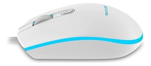 Mouse Gamer Multilaser 2400dpi Led 7 Cores Branco - Mo299