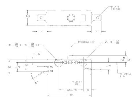 0e14-00a0 E14-00 Microswicht Cherry 0e14-01a0 0e14-02a0