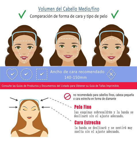 H4 Diademas Cuadradas - Diadema Invisible Para Cabello Mujer