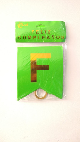 1 Banderín Feliz Cumpleaños Fosforescente Letrero Decoración