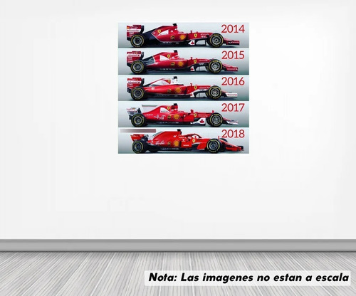 Vinil Sticker Pared 120 Cm. Lado Ferrari F1 Modbe004