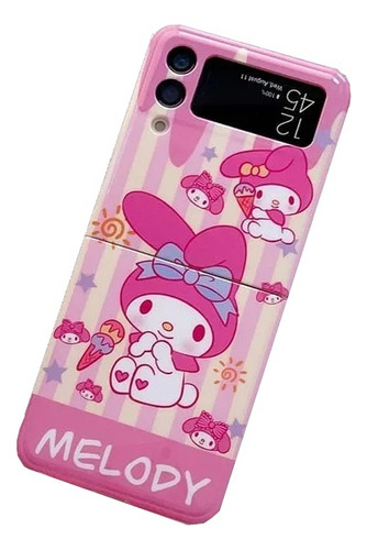 Funda Para Galaxy Z Flip4 Hello Kitty Kuromi+ Mica Hidrogel