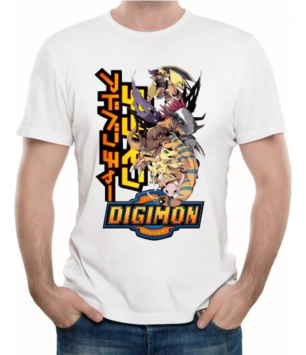 Polo Digimon Anime Caricatura Sublimado Vend. G