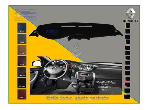 Cubretablero Automotriz Renault Sandero Stepway  2013 A 2014