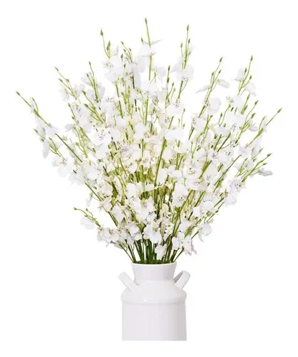 comprar 24 Galhos Orquídeas Plantas Artificiais Decoração 95 X 15 Cm