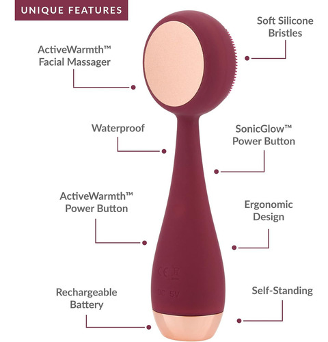 Cepillo Facial Electrico Pmd Clean Pro Color Berry