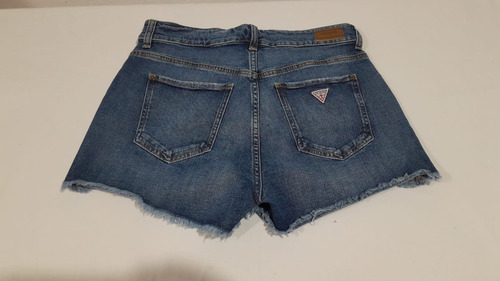 Shorts Guess Talla 28 Varios Tonos Logo Piel Y Retro