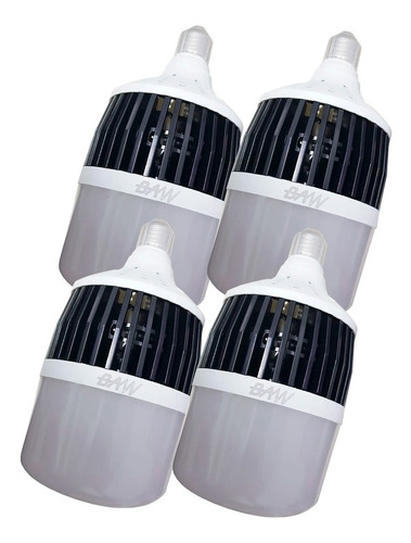 Pack X 4 Bulbo Galponera Led Alta Potencia 80w E27 6500k Baw