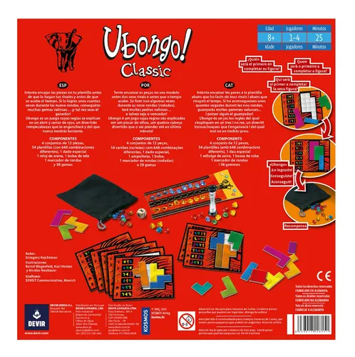 Juego De Mesa Ubongo Devir