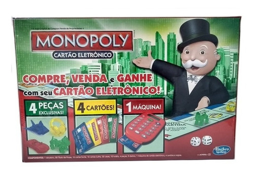 Jogo Monopoly Com Cartão Eletrônico - Hasbro