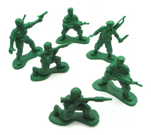 Set 6 Soldados De Guerra Plastico Excelente 2da Guerra 7 Cm