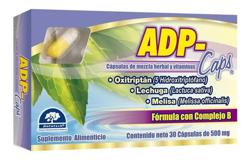 Adp- Caps C/30 Natutech/ Oxitriptán, Complejo B, Melisa