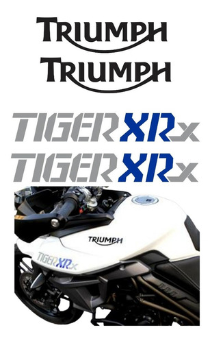 Kit Adesivo Para Triumph Tiger 800xrx 15150 Cor CINZA/PRETO/AZUL
