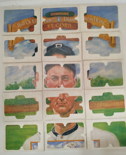 Cartas Baseball Diamond King Puzzle Ty Cobb Vintage