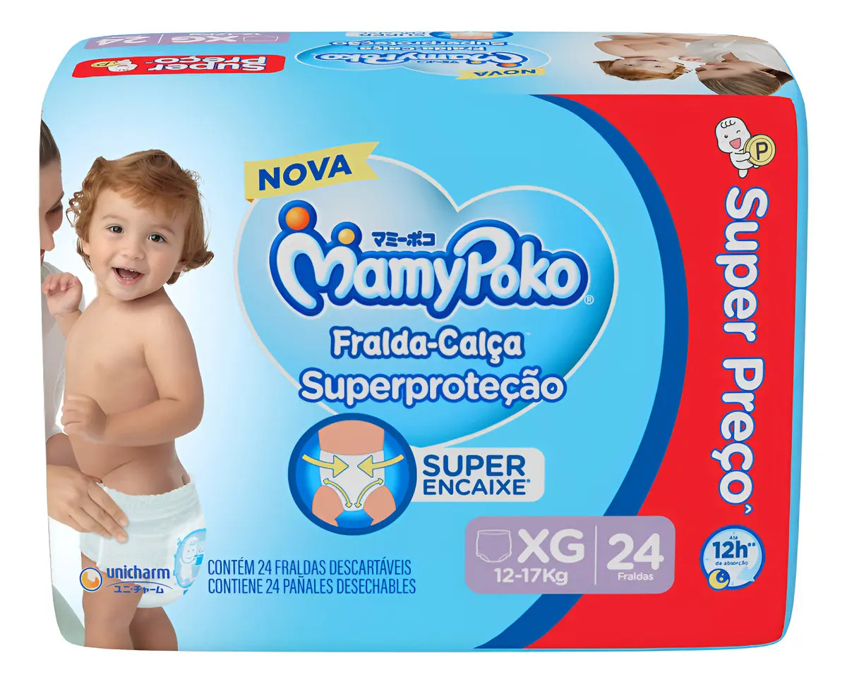 MamyPoko Fralda-Calça Superproteção  XG 24 unidades