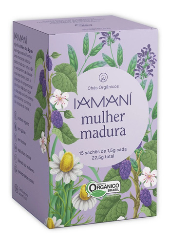 Chá Funcional Orgânico Iamaní Mulher Madura Cálcio/menopausa