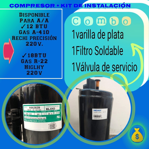 Compresor 12 Btu 220voltios