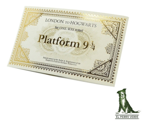 Boleto Plataforma 9 3/4 - Harry Potter Original