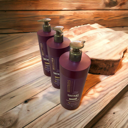 Kit 2 Shampoo 1 Condicion Limpeza Nutritiva Shitake 1l K7949