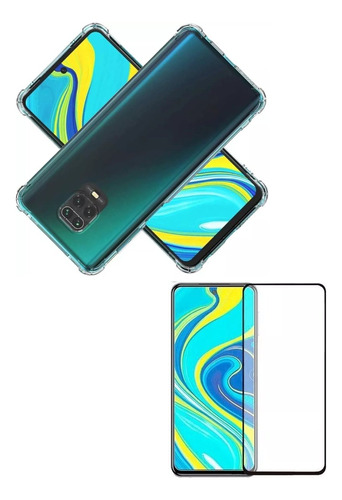 Funda Mas Vidrio Full Cover Para Xiaomi Redmi Note 9s /9 Pro