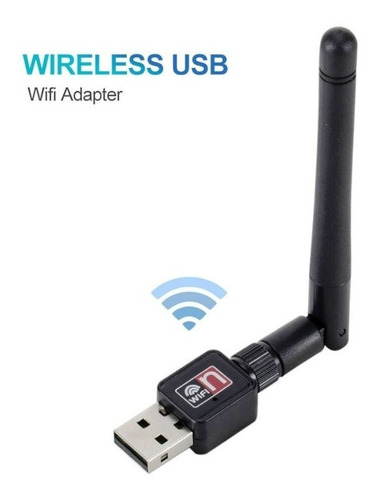 Imagen 3 de 4 de Adaptador Receptor De Wifi Usb 2.0 Con Antena 300 Mbps