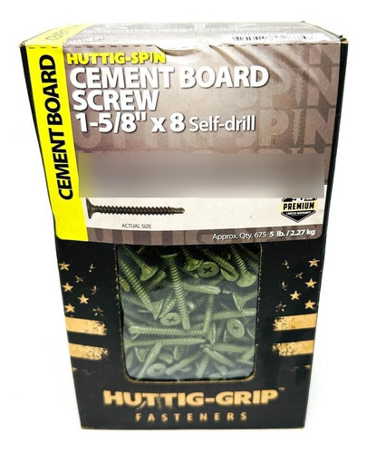 675 Pcs Huttig-grip 1-5/8in X 8 Phillips Drive Self Dril Eeh