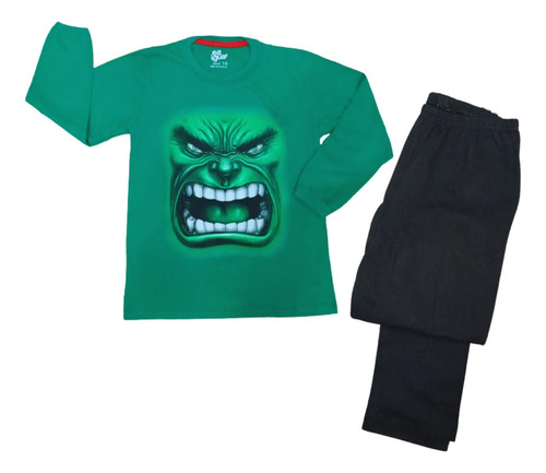 Pijama Hulk Forzudo Niño Infantil Musculoso 