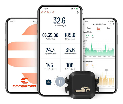 Computadora De Bicicleta Coospo Modelo Bc200 Gps Inalámbrico Negro