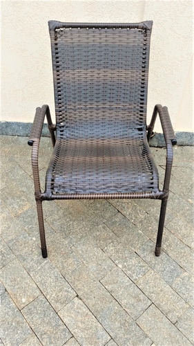 Imagem 1 de 7 de Kit 2 Cadeiras Ferro E Fibra Sintética Vime