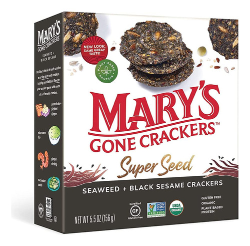 Mary's Gone Crackers Super Seed Grackers - Proteina Organica