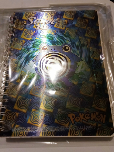 Cuaderno Scribe 3-d Pokemon 2000 Poliwag Poliwhirl Poliwrath Azul (Usado)