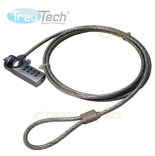 Cable De Seguridad Con Clave Trautech Laptop Y Monitores Lcd