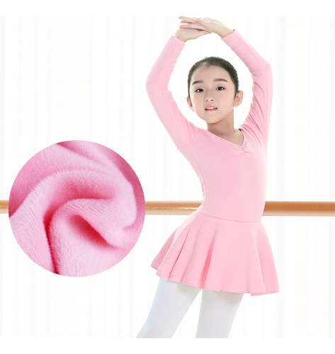 Vestido De Gimnasia De Ballet Para Niños De Invierno, Traje