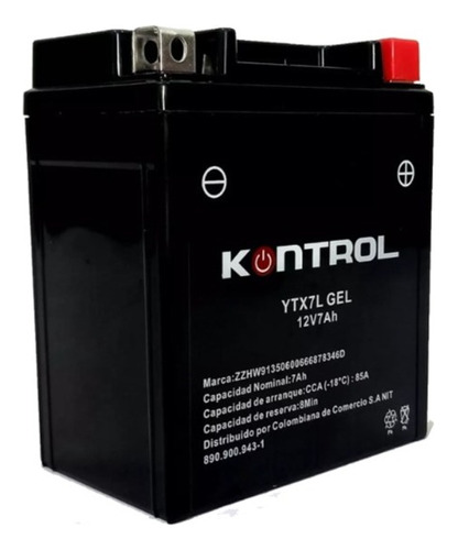 Bateria Para Moto Akt Ttr 125 150 180 200 Kontrol Ytx7l Gel