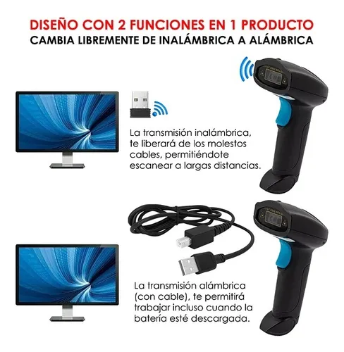 Lector Inalámbrico De Códigos De Barras Y Qr (2d)