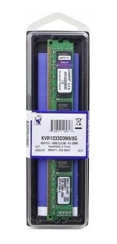 Memoria Kingston 8gb Ddr3 1333mhz Kvr1333d3n9/8g