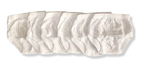 1 Pz Trusa Blanca Para Niño Algodón Talla Juvenil