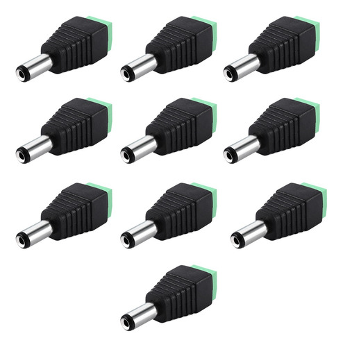 10 Conectores Macho Tipo Jack 3.5 Mm Polarizado De 12 V Cctv