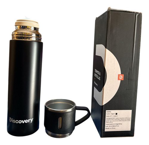 Termo Discovery 500 Ml Con Taza Acero Inoxidable