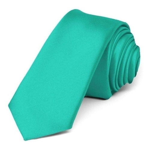 Kit 20 Gravatas Slim Fit Casamento, Padrinhos, Formatura Cor Verde Tiffany