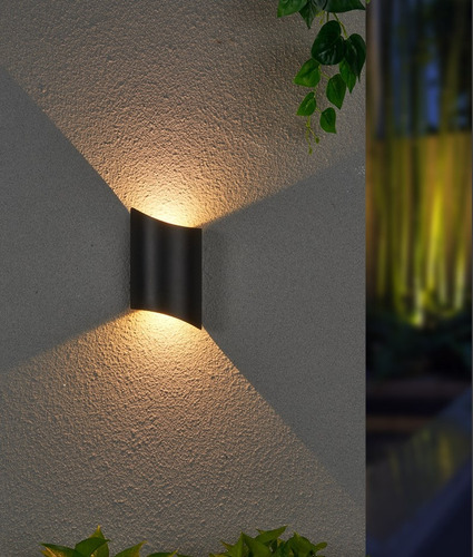 Luminaria Led, De Pared, Bidireccional De Aluminio Antióxido