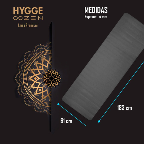Imagen 2 de 10 de Mat Superior Colchoneta Ecológica Yoga Caucho Natural Pu