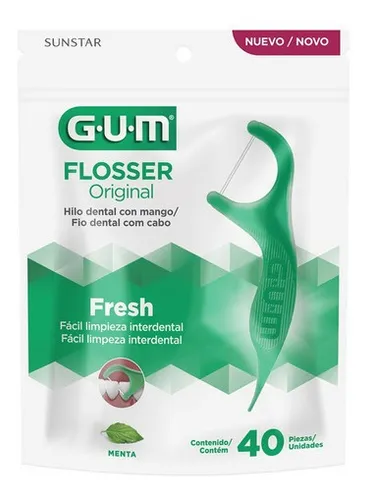 comprar Gum Hilo Dental Con Mango Flossers Original Sabor Menta 40u