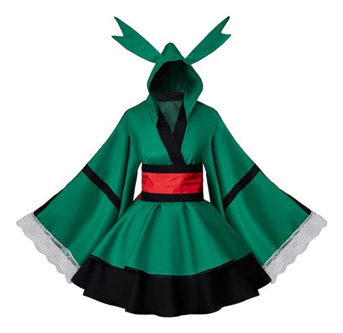 Vestido Kimono Anime Midoriya Izuku Deku Para Halloween Disf