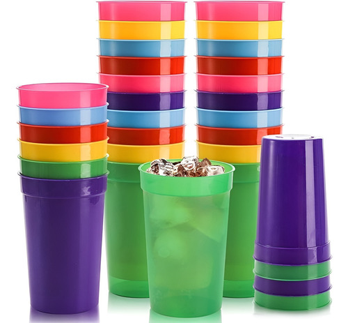 24 Vasos Plasticos Reutilizables Vasos Plasticos Vasos 450ml Vasos Plasticos Duros Vaso Plastico Reutilizable Vasos De Plástico Vasos Reutilizables Vasos Reutilizables De Fiesta Pasteleriuscl