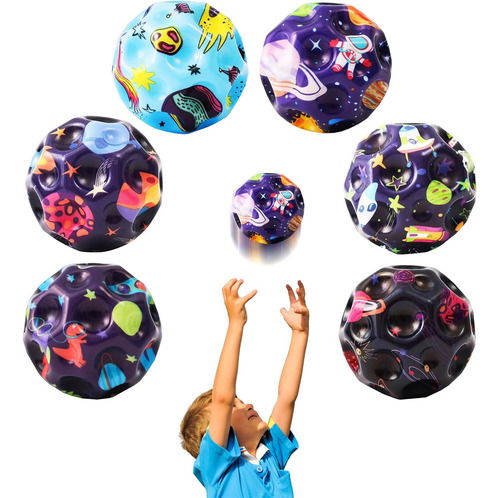 Paquete De 6 Bolas De Salto Astro, Bolas Espaciales Multicol
